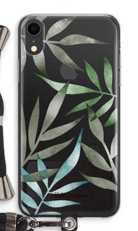 Tropical watercolor leaves