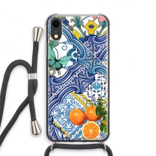 Blue tiles and oranges