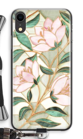 Orange stained glass flower