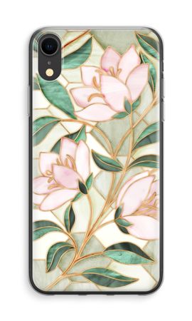 Orange stained glass flower