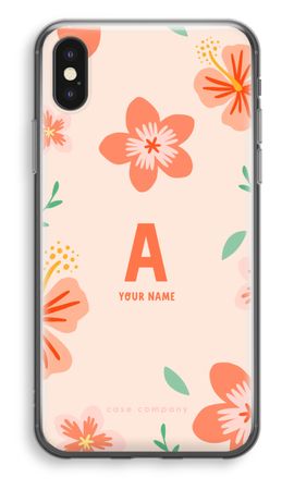 Tropical Pink Flowers Monogram