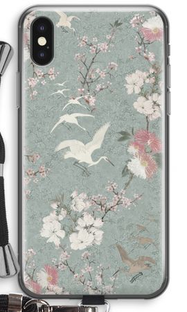 Japanese crane birds blossom