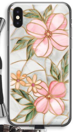 Orange stained glass flower