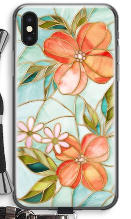 Orange stained glass flower