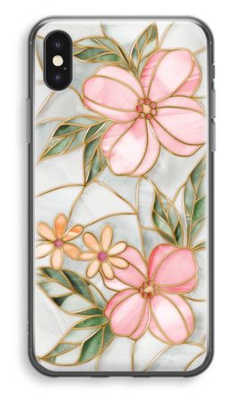 Orange stained glass flower