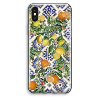 Blue tiles, lemons and oranges