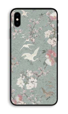 Japanese crane birds blossom
