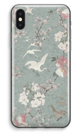 Japanese crane birds blossom