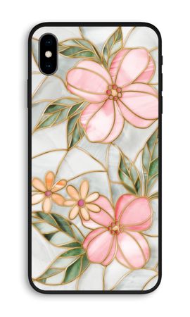 Orange stained glass flower