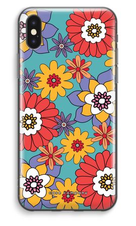 Fleurs rétro - Bleu