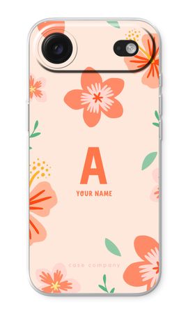 Tropical Pink Flowers Monogram