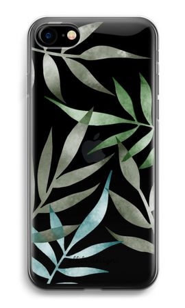 Tropical watercolor leaves