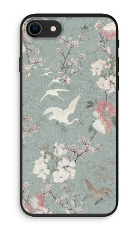Japanese crane birds blossom
