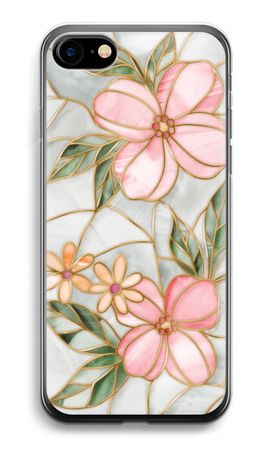 Orange stained glass flower