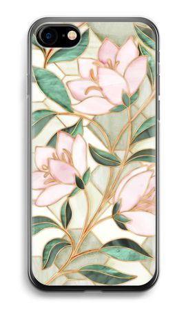 Orange stained glass flower