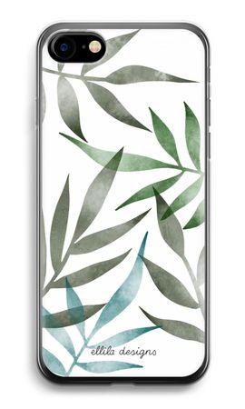 Tropical watercolor leaves