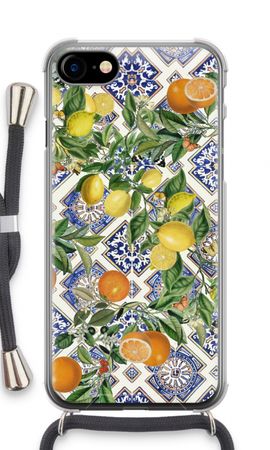 Blue tiles, lemons and oranges