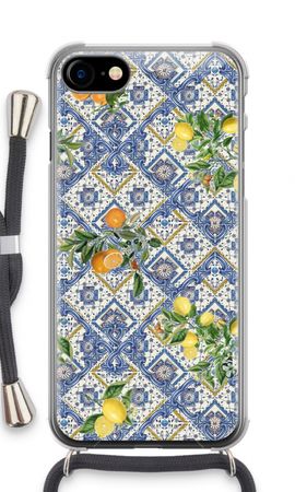 Blue tiles, lemons and oranges - small