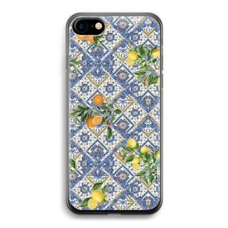 Blue tiles, lemons and oranges - small