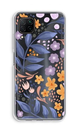 Flowers with blue leaves