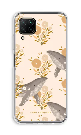 Floral Whales, Huawei P40 Lite soft case