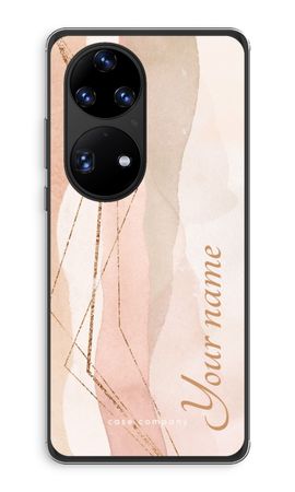 Gold Lines Namecase - Blush