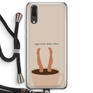 Aggressively drinks coffee