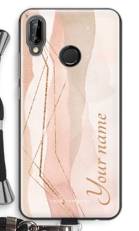 Gold Lines Namecase - Blush