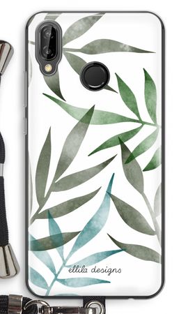 Tropical watercolor leaves