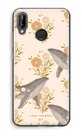 Floral Whales, Huawei P20 Lite pehmeä kotelo