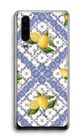 Blue tiles and lemons