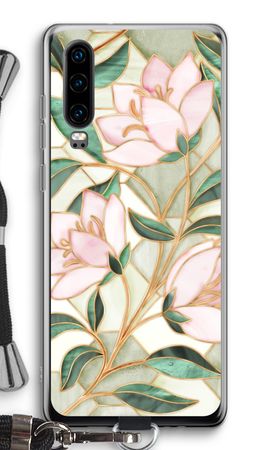 Orange stained glass flower