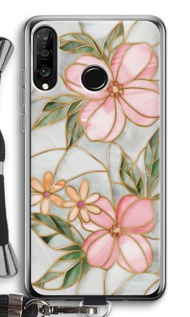 Orange stained glass flower