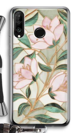 Orange stained glass flower