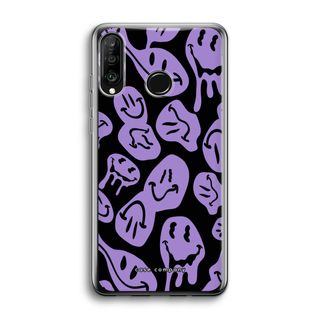 Schmelzender Smiley - Lila