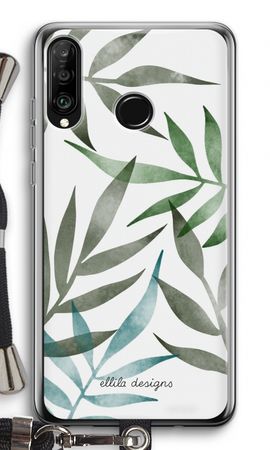 Tropical watercolor leaves