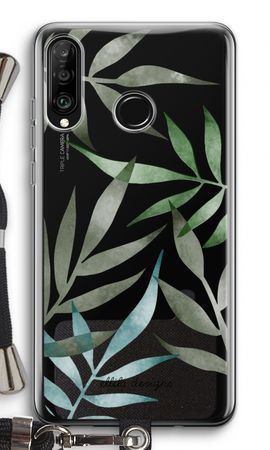 Tropical watercolor leaves