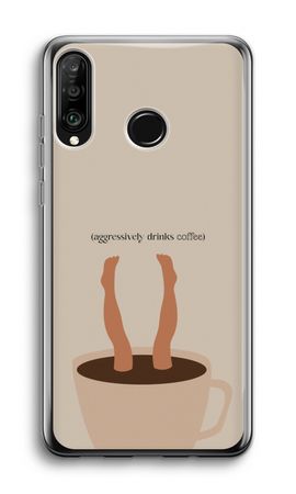 Aggressively drinks coffee