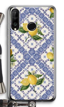 Blue tiles and lemons