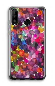 Overlappende waterverfstippen