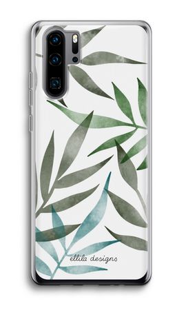 Tropical watercolor leaves