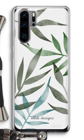 Tropical watercolor leaves