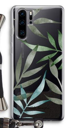 Tropical watercolor leaves