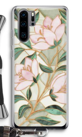 Orange stained glass flower