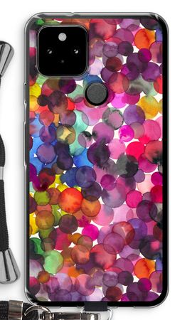 Overlappende waterverfstippen