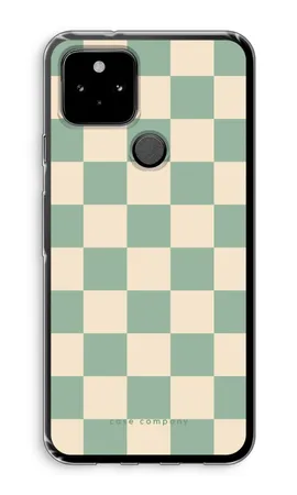 Checkered Mint, Google Pixel 5 weiche Hülle