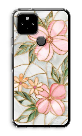 Pink stained glass flower