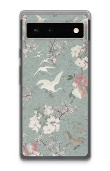 Japanese crane birds blossom