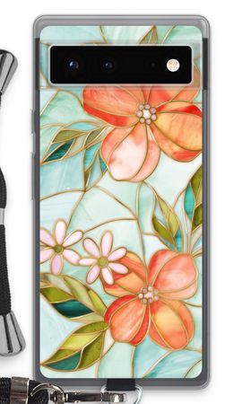 Orange stained glass flower