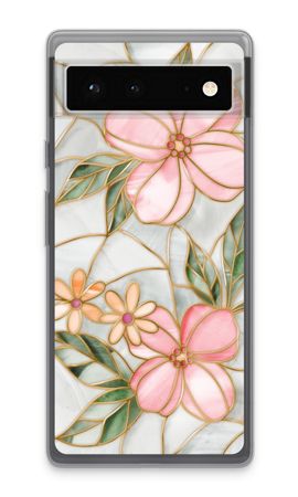 Oranje glas in lood bloem